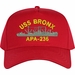 USS Bronx APA-236 Ship Custom Embroidered Cap