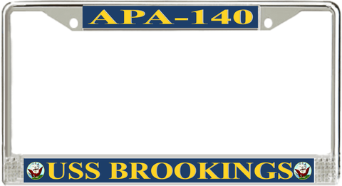 USS Brookings APA-140 License Plate Frame