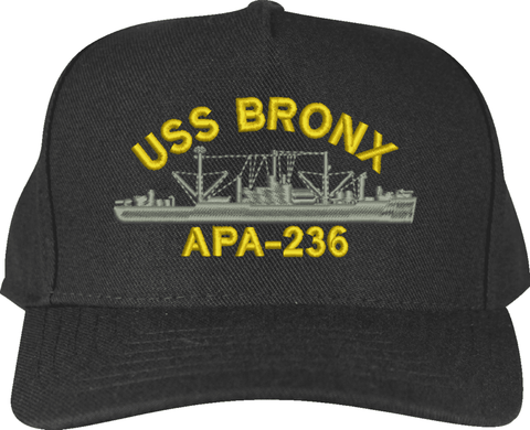 USS Bronx APA-236 Ship Custom Embroidered Cap