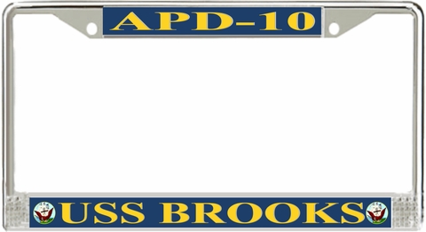 USS Brooks APD-10 License Plate Frame