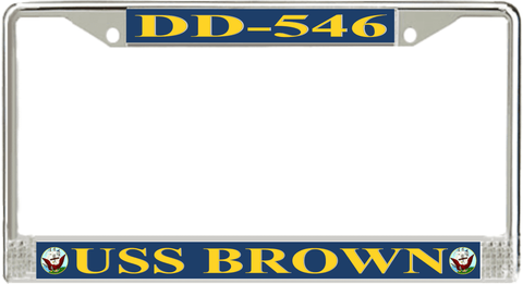 USS Brown DD-546 License Plate Frame