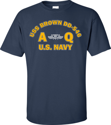 USS BROWN DD-546 Rate AQ Aviation Fire Control Technician T-Shirt