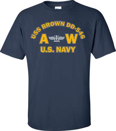 USS BROWN DD-546 Rate AW Aviation Antisubmarine War Operator T-Shirt
