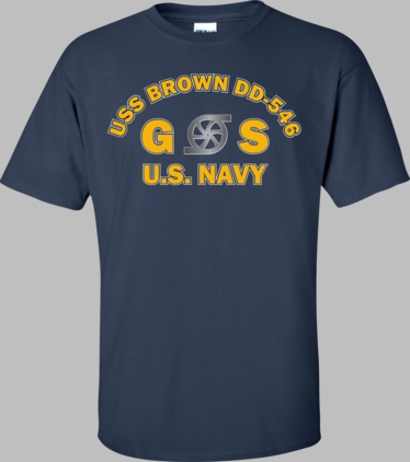 USS BROWN DD-546 Rate GS Gas Turbine System Technician T-Shirt