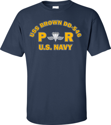 USS BROWN DD-546 Rate PR Aircrew Survival Equipmentman T-Shirt