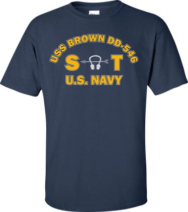 USS BROWN DD-546 Rate ST Sonar Technician T-Shirt
