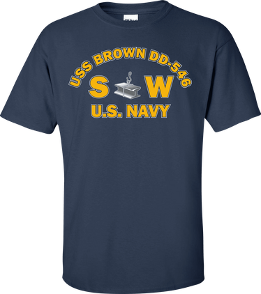 USS BROWN DD-546 Rate SW Steelworker T-Shirt
