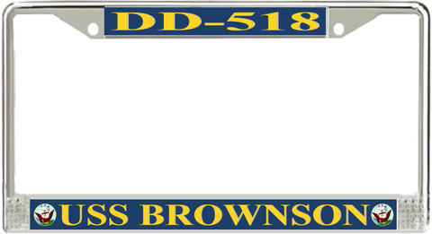 USS Brownson DD-518 License Plate Frame