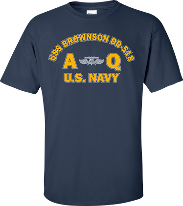 USS BROWNSON DD-518 Rate AQ Aviation Fire Control Technician T-Shirt