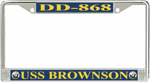 USS Brownson DD-868 License Plate Frame