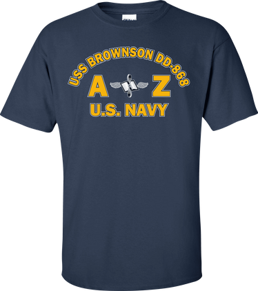 USS BROWNSON DD-868 Rate AZ Aviation Maintenance Administrationman T-Shirt