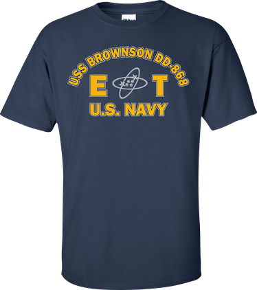 USS BROWNSON DD-868 Rate ET Electronics Technician T-Shirt