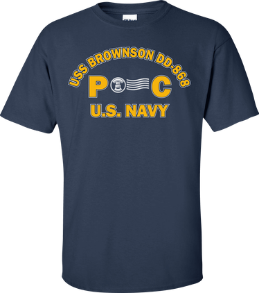 USS BROWNSON DD-868 Rate PC Postal Clerk T-Shirt