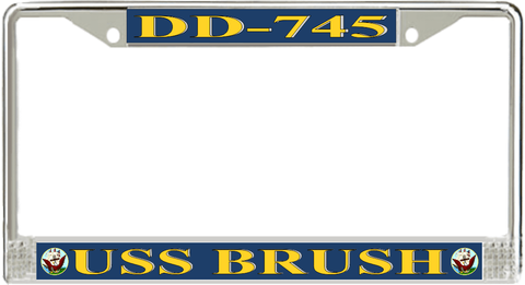 USS Brush DD-745 License Plate Frame