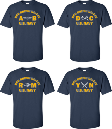 USS BRUSH DD-745 Rates Apparel