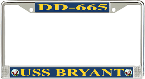 USS Bryant DD-665 License Plate Frame