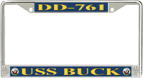 USS Buck DD-761 License Plate Frame