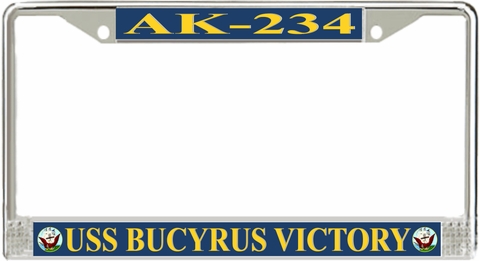 USS Bucyrus Victory AK-234 License Plate Frame