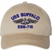 USS Buffalo SSN-715 with Dolphins Unstructured Dad Cap