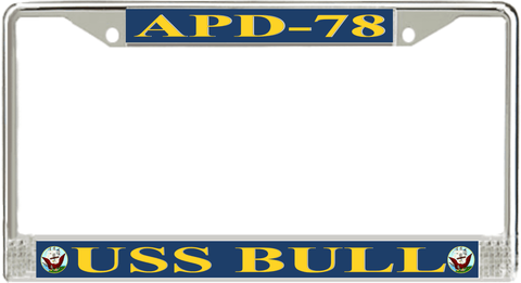USS Bull APD-78 License Plate Frame