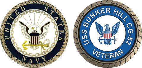 USS Bunker Hill CG-52 Veteran Challenge Coin
