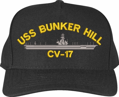 USS Bunker Hill CV-17 Custom Embroidered Cap