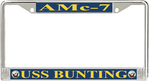 USS Bunting AMc-7 License Plate Frame