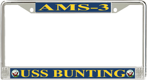 USS Bunting AMS-3 License Plate Frame