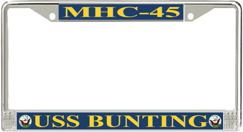 USS Bunting MHC-45 License Plate Frame
