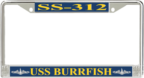 USS Burrfish SS-312 License Plate Frame