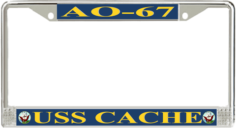 USS Cache AO-67 License Plate Frame