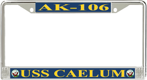 USS Caelum AK-106 License Plate Frame