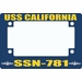USS California SSN-781 Motorcycle Frame