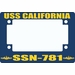 USS California SSN-781 Motorcycle Frame