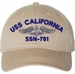 USS California SSN-781 with Dolphins Unstructured Dad Cap