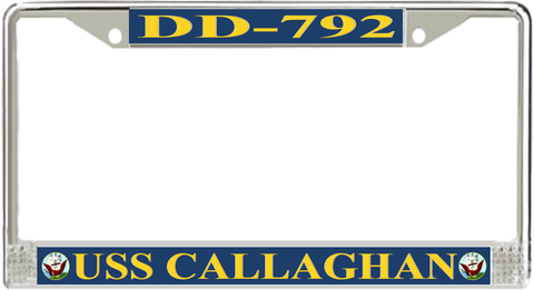 USS Callaghan DD-792 License Plate Frame
