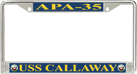USS Callaway APA-35 License Plate Frame