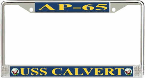 USS Calvert AP-65 License Plate Frame