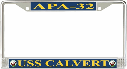 USS Calvert APA-32 License Plate Frame