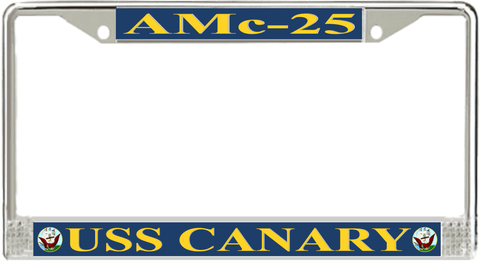 USS Canary AMc-25 License Plate Frame