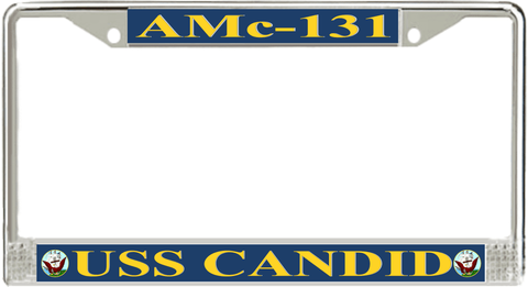 USS Candid AMc-131 License Plate Frame