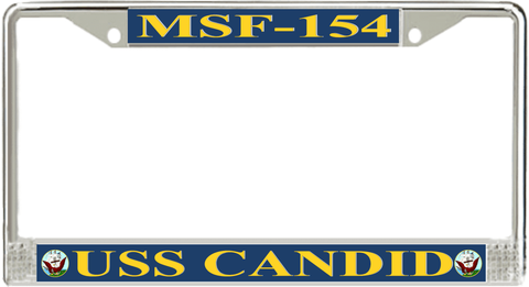 USS Candid MSF-154 License Plate Frame