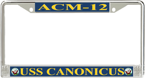 USS Canonicus ACM-12 License Plate Frame