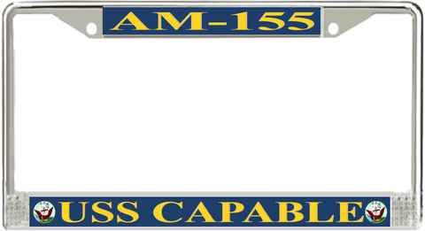 USS Capable AM-155 License Plate Frame