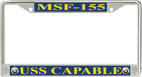 USS Capable MSF-155 License Plate Frame