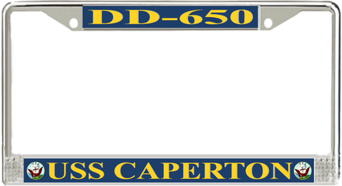 USS Caperton DD-650 License Plate Frame