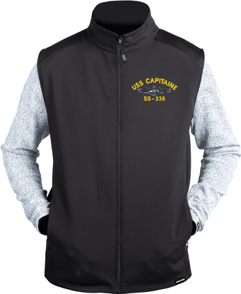 USS Capitaine SS-336 with Dolphins Embroidered Thermal Windstop Vest