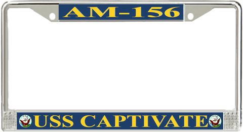 USS Captivate AM-156 License Plate Frame