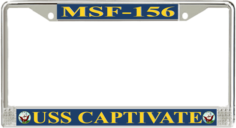USS Captivate MSF-156 License Plate Frame
