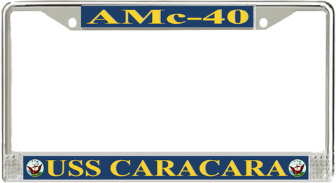 USS Caracara AMc-40 License Plate Frame